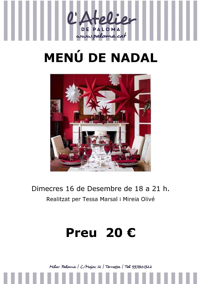 Menú de Nadal 2016
