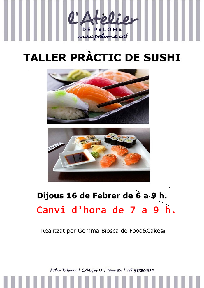 TALLER PRÀCTIC DE SUSHI